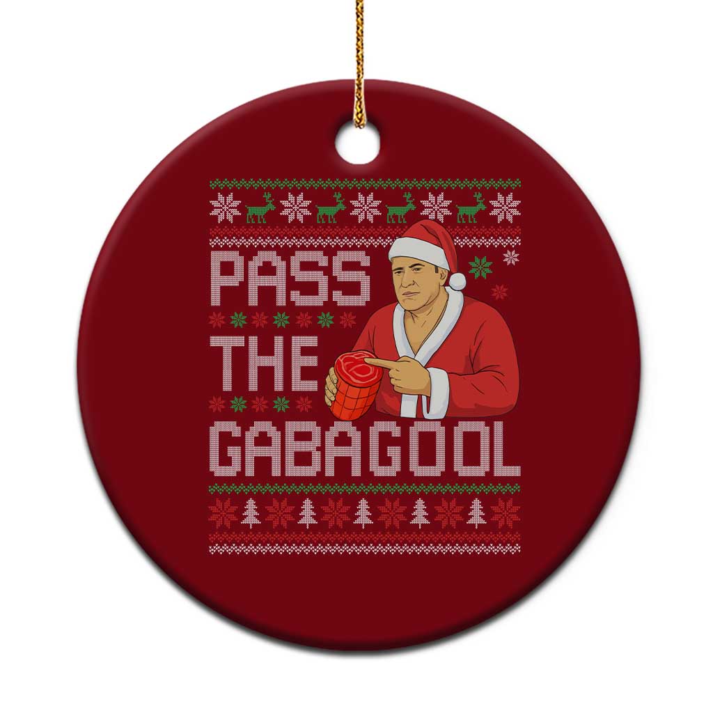 Funny Pass The Gabagool Christmas Ceramic Ornament Italian Food Xmas Mafia Gangster Movie - Wonder Print Shop