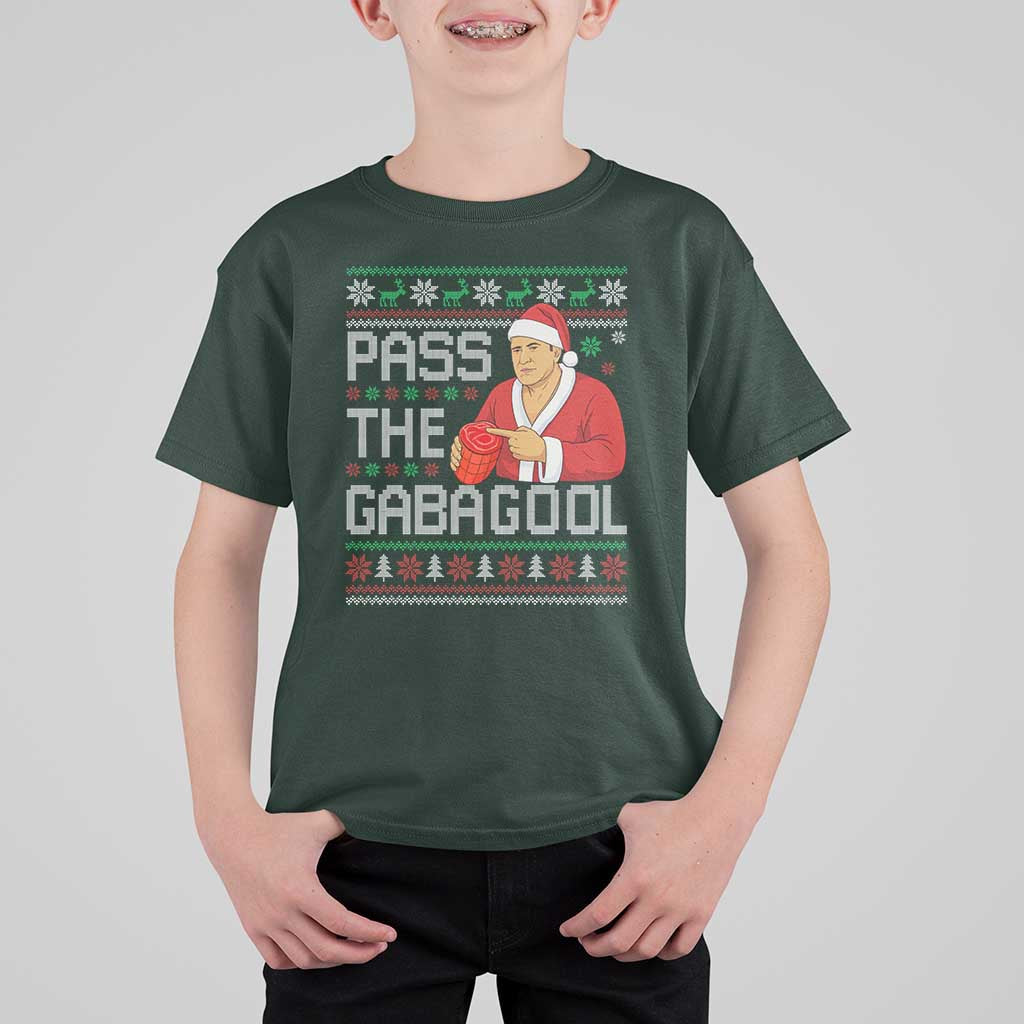 Funny Pass The Gabagool Christmas T Shirt For Kid Italian Food Xmas Mafia Gangster Movie - Wonder Print Shop