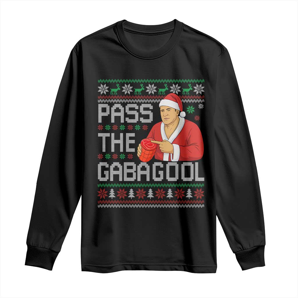 Funny Pass The Gabagool Christmas Long Sleeve Shirt Italian Food Xmas Mafia Gangster Movie - Wonder Print Shop