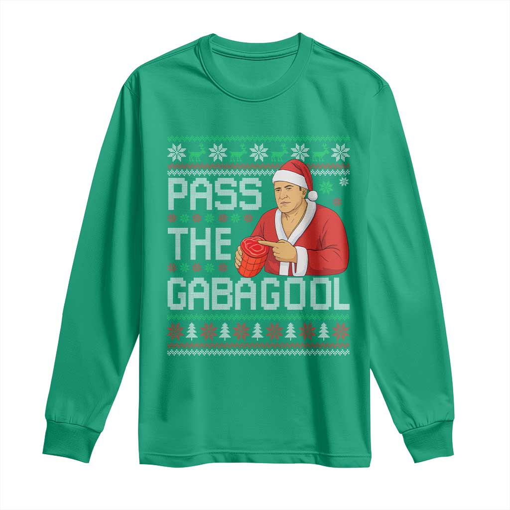 Funny Pass The Gabagool Christmas Long Sleeve Shirt Italian Food Xmas Mafia Gangster Movie - Wonder Print Shop