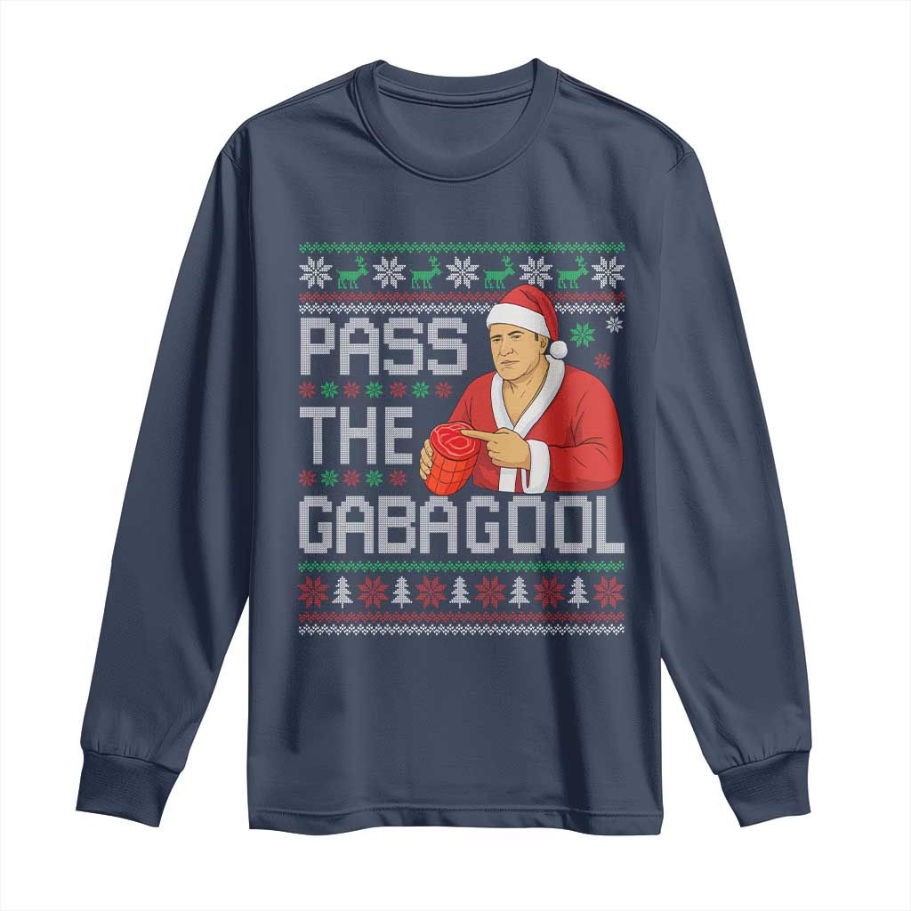 Funny Pass The Gabagool Christmas Long Sleeve Shirt Italian Food Xmas Mafia Gangster Movie - Wonder Print Shop