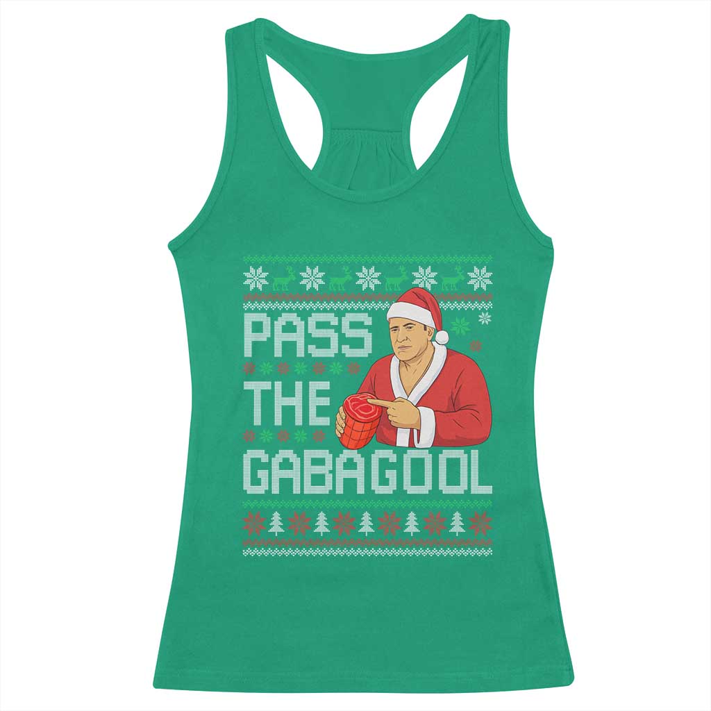 Funny Pass The Gabagool Christmas Racerback Tank Top Italian Food Xmas Mafia Gangster Movie - Wonder Print Shop