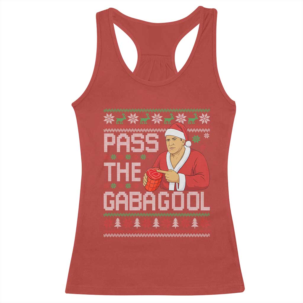 Funny Pass The Gabagool Christmas Racerback Tank Top Italian Food Xmas Mafia Gangster Movie - Wonder Print Shop