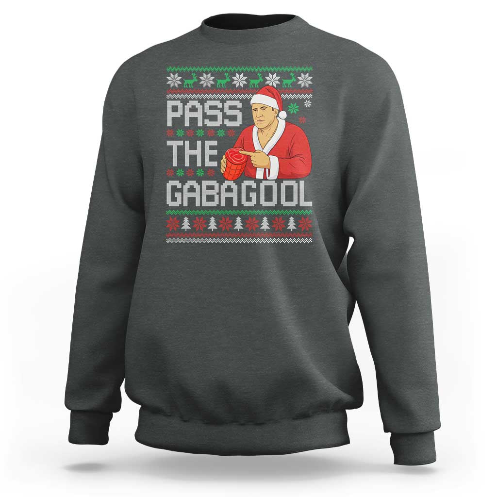 Funny Pass The Gabagool Christmas Sweatshirt Italian Food Xmas Mafia Gangster Movie - Wonder Print Shop