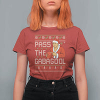 Funny Pass The Gabagool Christmas T Shirt For Women Italian Food Xmas Mafia Gangster Movie - Wonder Print Shop