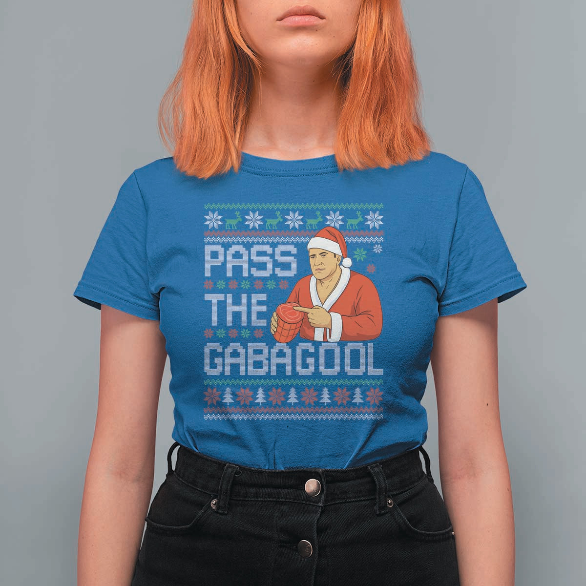 Funny Pass The Gabagool Christmas T Shirt For Women Italian Food Xmas Mafia Gangster Movie - Wonder Print Shop