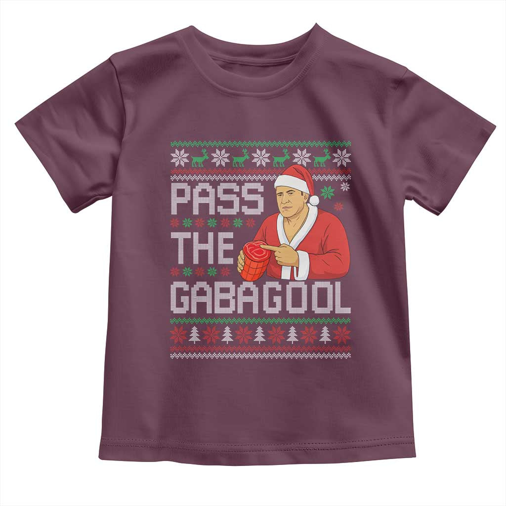 Funny Pass The Gabagool Christmas Toddler T Shirt Italian Food Xmas Mafia Gangster Movie - Wonder Print Shop