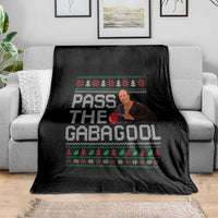 Funny Pass The Gabagool Christmas Throw Blanket Italian Food Xmas Mafia Movie - Wonder Print Shop
