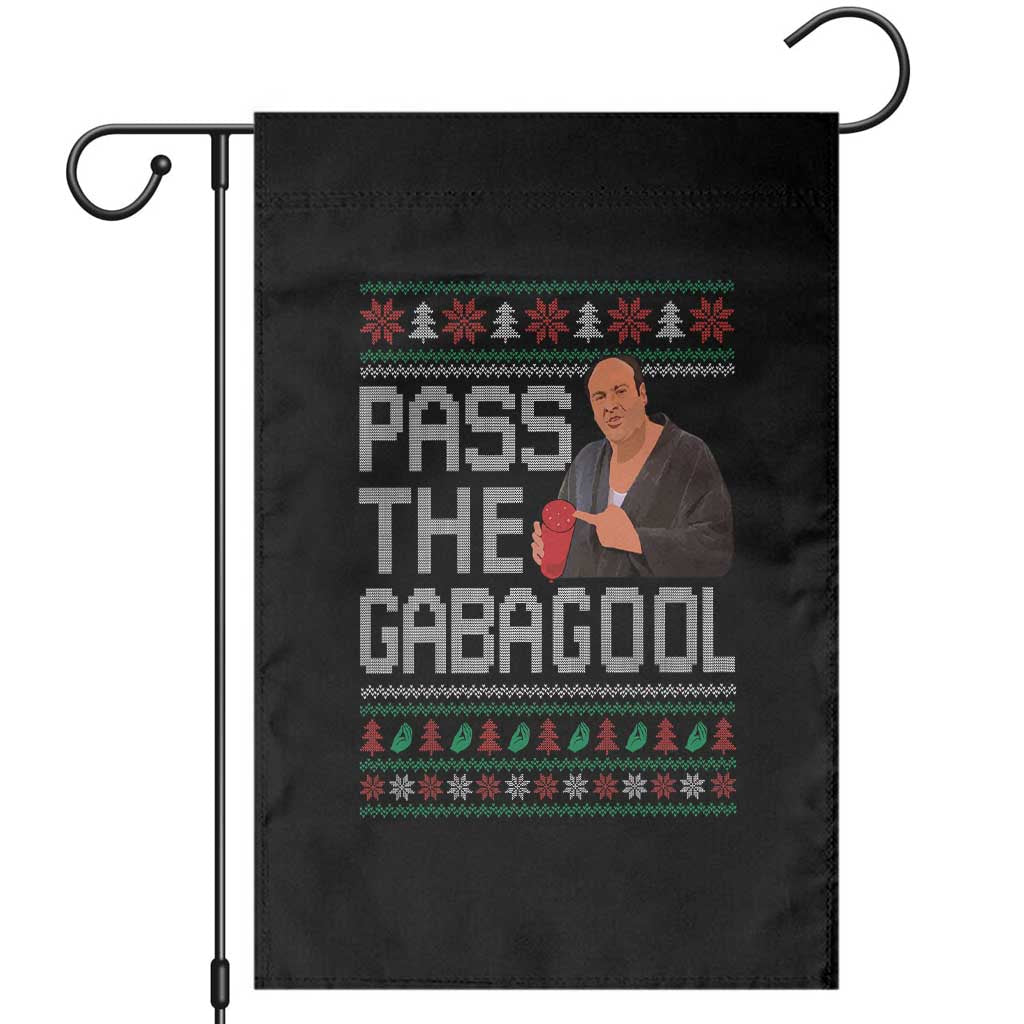 Funny Pass The Gabagool Christmas Garden Flag Italian Food Xmas Mafia Movie - Wonder Print Shop