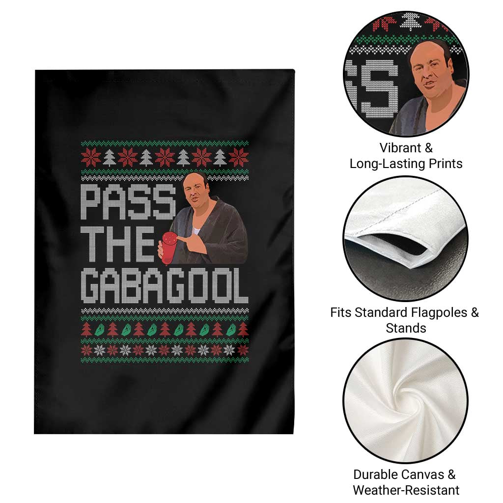 Funny Pass The Gabagool Christmas Garden Flag Italian Food Xmas Mafia Movie - Wonder Print Shop