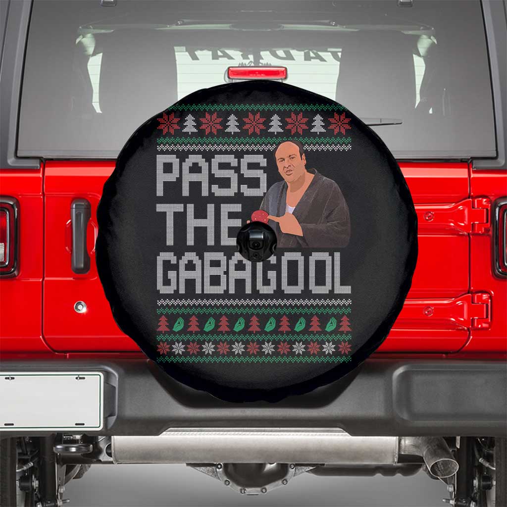 Funny Pass The Gabagool Christmas Spare Tire Cover Italian Food Xmas Mafia Movie - Wonder Print Shop