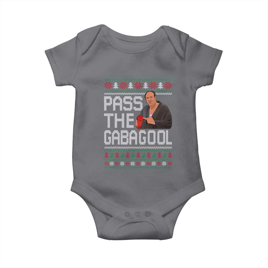 Funny Pass The Gabagool Christmas Baby Onesie Italian Food Xmas Mafia Movie - Wonder Print Shop