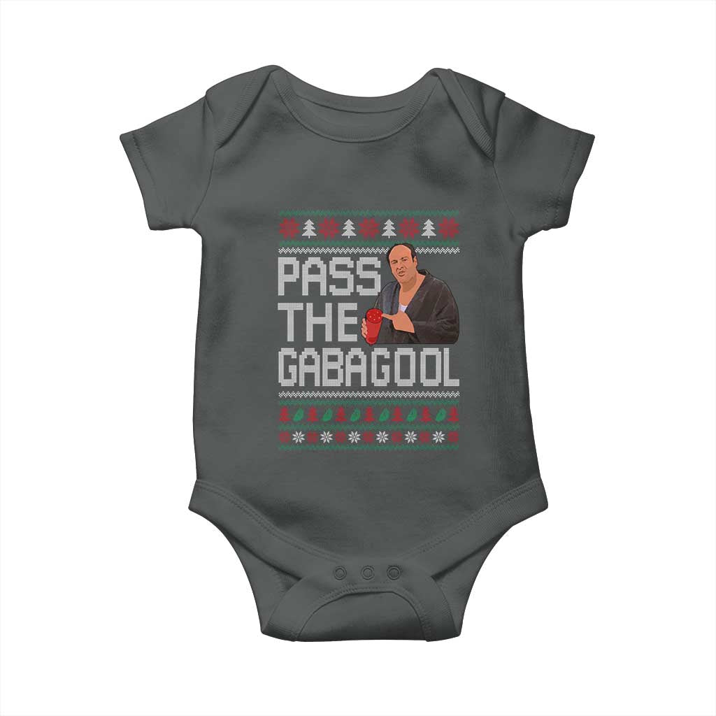 Funny Pass The Gabagool Christmas Baby Onesie Italian Food Xmas Mafia Movie - Wonder Print Shop