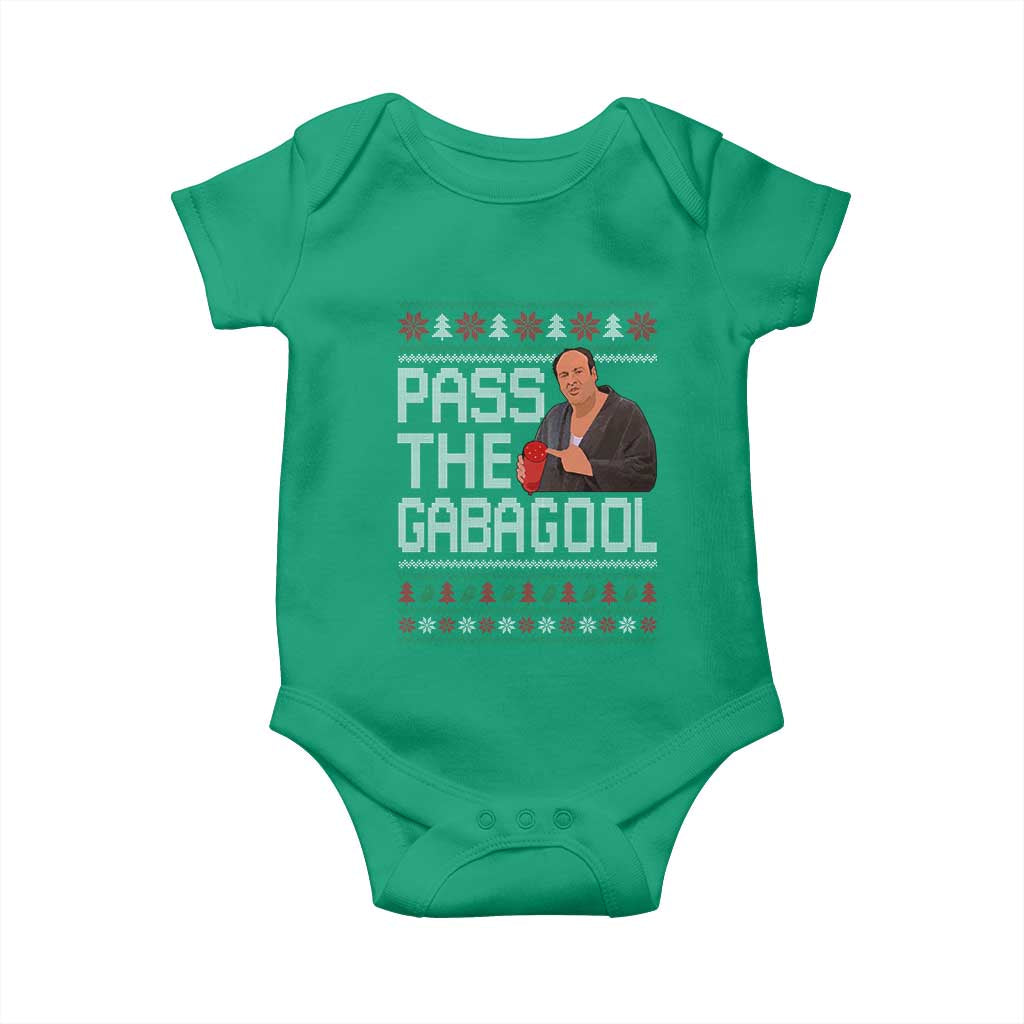 Funny Pass The Gabagool Christmas Baby Onesie Italian Food Xmas Mafia Movie - Wonder Print Shop