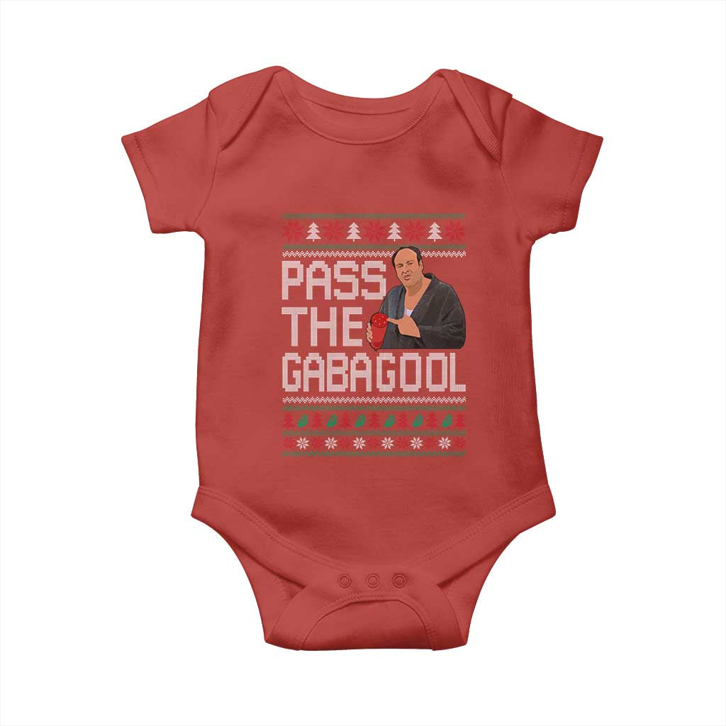 Funny Pass The Gabagool Christmas Baby Onesie Italian Food Xmas Mafia Movie - Wonder Print Shop