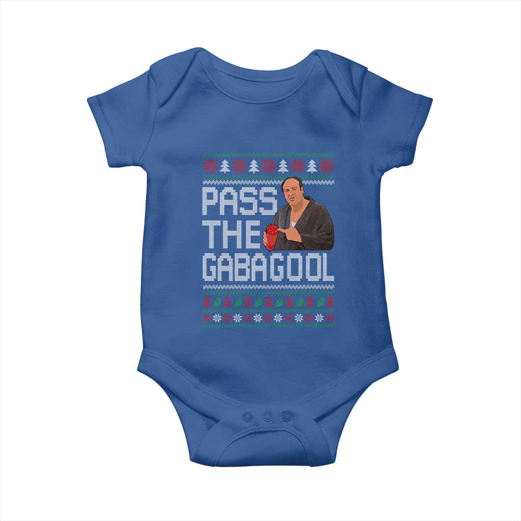 Funny Pass The Gabagool Christmas Baby Onesie Italian Food Xmas Mafia Movie - Wonder Print Shop