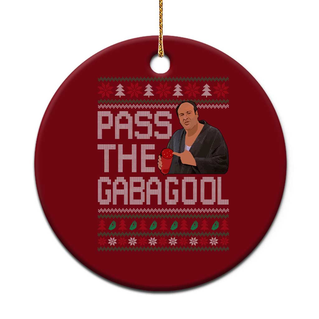 Funny Pass The Gabagool Christmas Ceramic Ornament Italian Food Xmas Mafia Movie - Wonder Print Shop