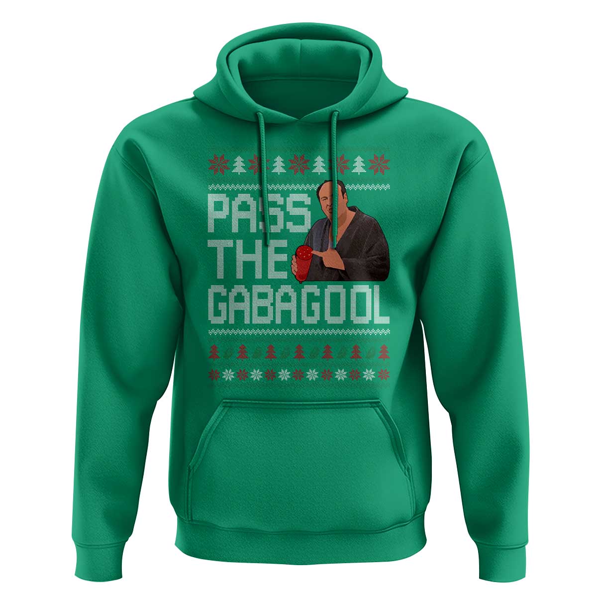 Funny Pass The Gabagool Christmas Hoodie Italian Food Xmas Mafia Movie - Wonder Print Shop