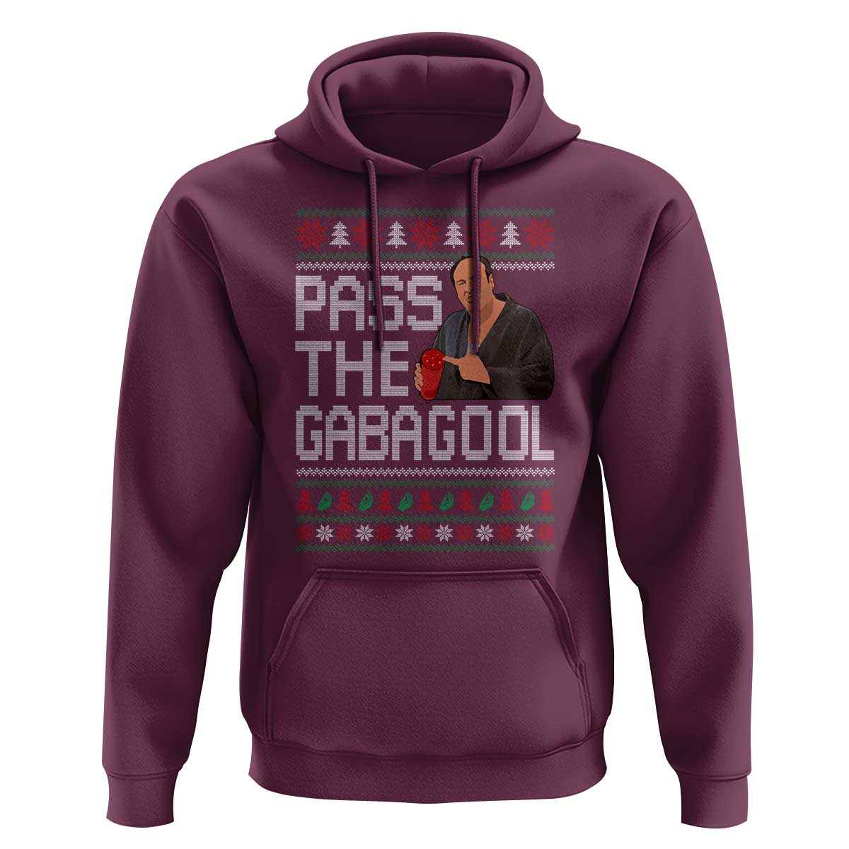 Funny Pass The Gabagool Christmas Hoodie Italian Food Xmas Mafia Movie - Wonder Print Shop