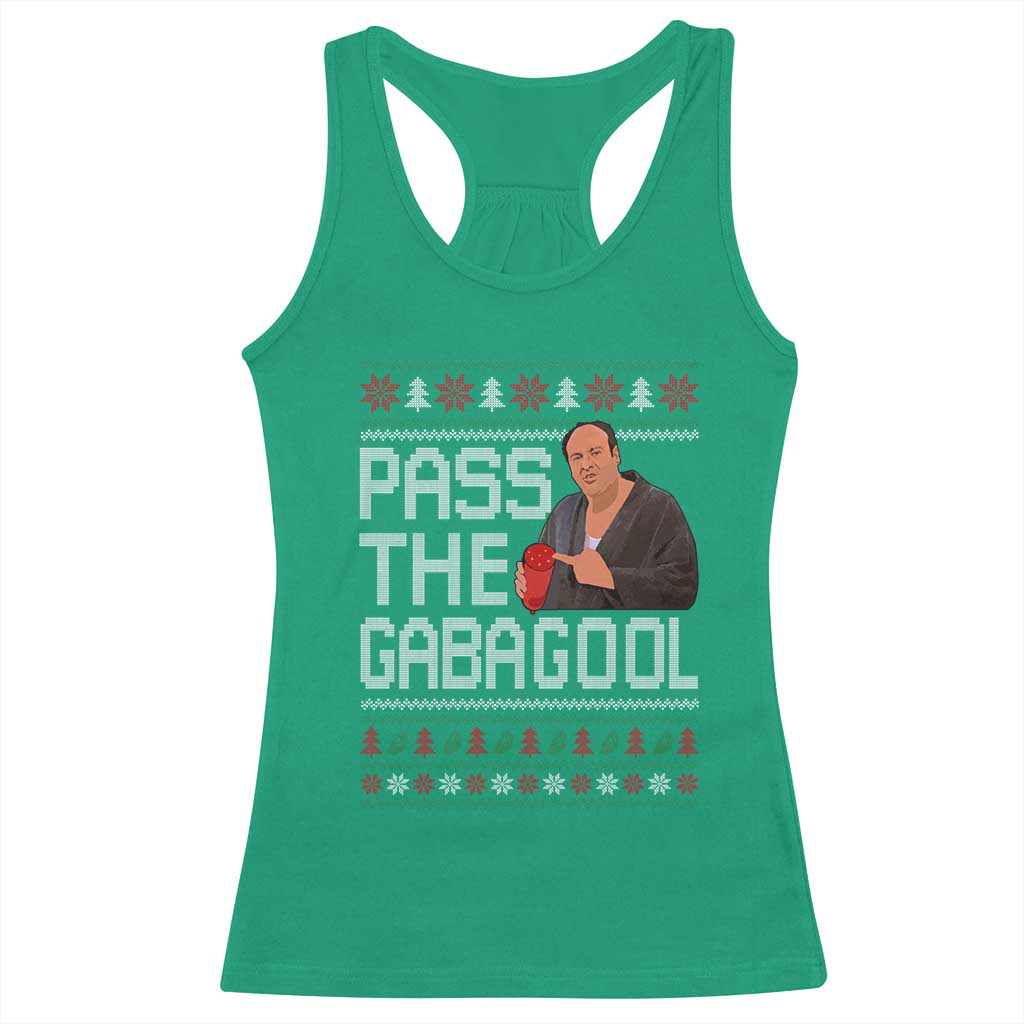 Funny Pass The Gabagool Christmas Racerback Tank Top Italian Food Xmas Mafia Movie - Wonder Print Shop