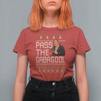 Funny Pass The Gabagool Christmas T Shirt For Women Italian Food Xmas Mafia Movie - Wonder Print Shop