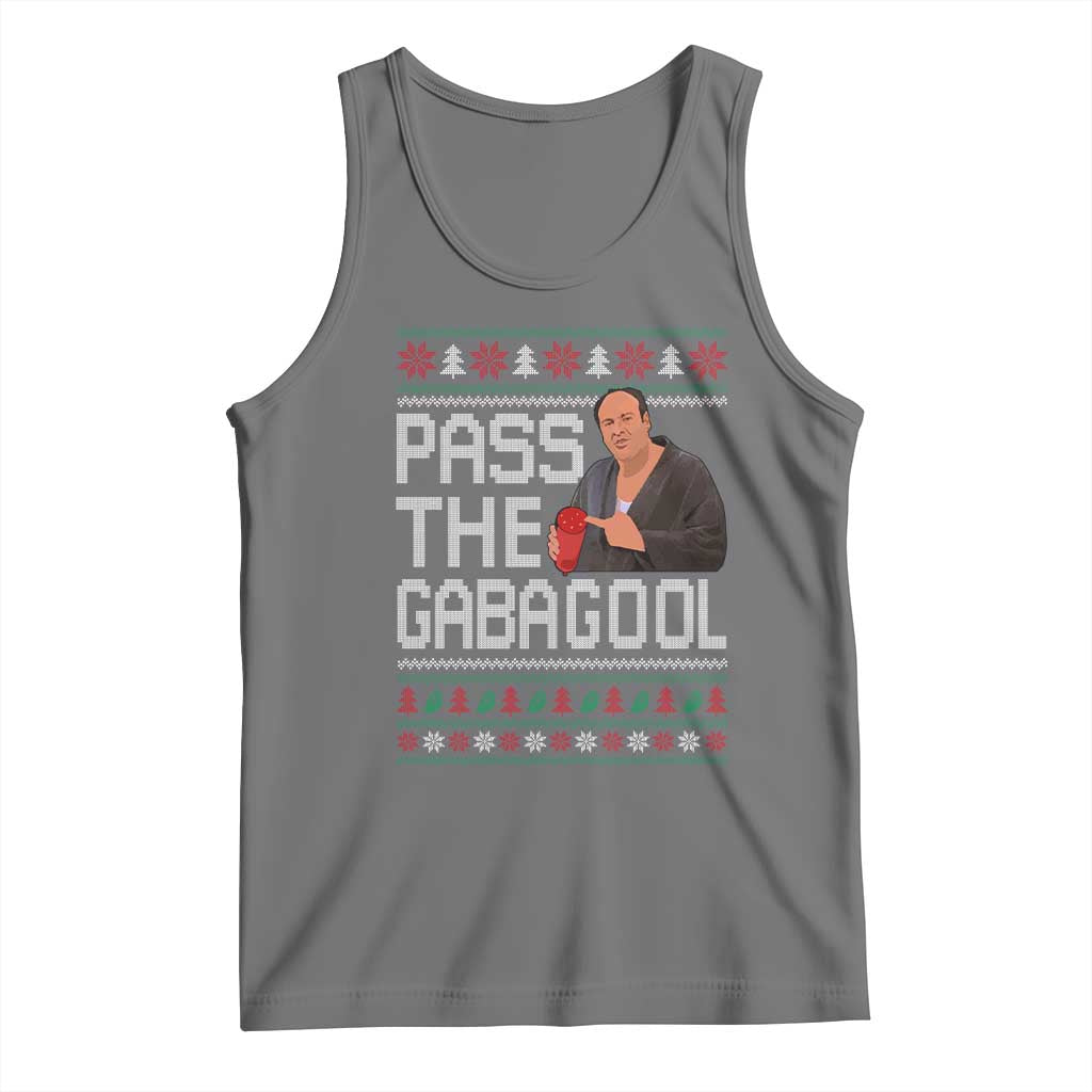 Funny Pass The Gabagool Christmas Tank Top Italian Food Xmas Mafia Movie - Wonder Print Shop