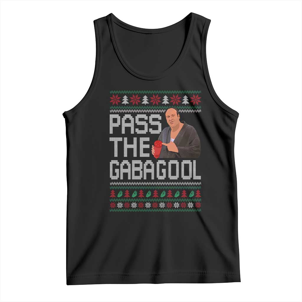 Funny Pass The Gabagool Christmas Tank Top Italian Food Xmas Mafia Movie - Wonder Print Shop