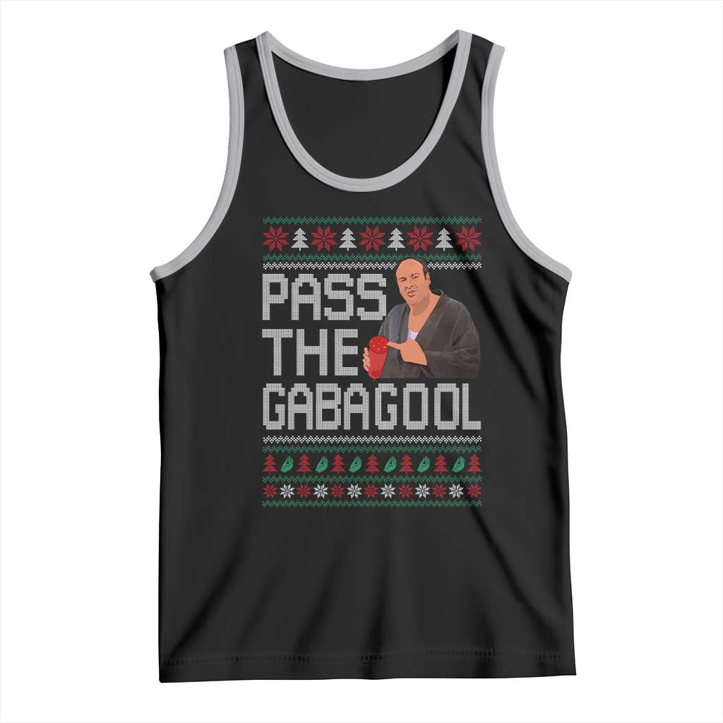 Funny Pass The Gabagool Christmas Tank Top Italian Food Xmas Mafia Movie - Wonder Print Shop
