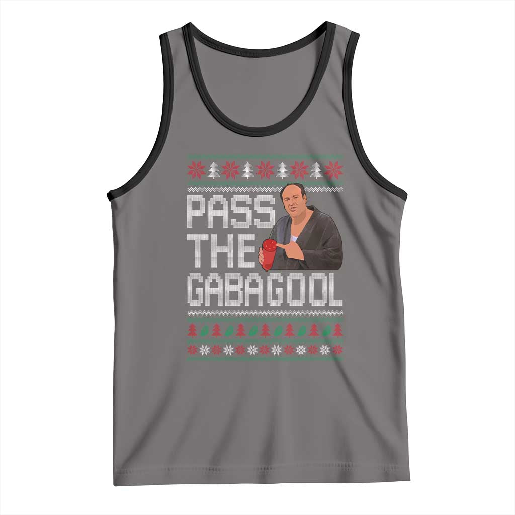 Funny Pass The Gabagool Christmas Tank Top Italian Food Xmas Mafia Movie - Wonder Print Shop