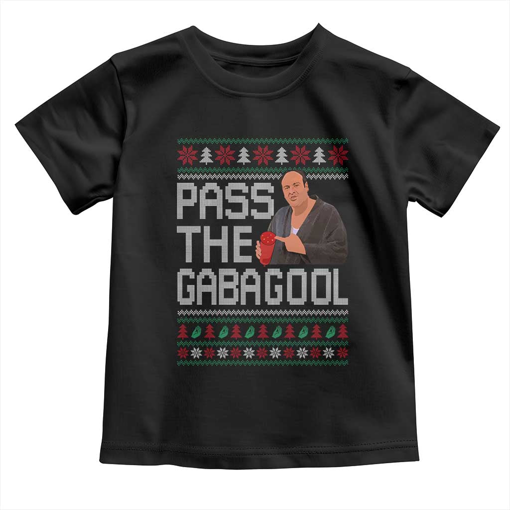 Funny Pass The Gabagool Christmas Toddler T Shirt Italian Food Xmas Mafia Movie - Wonder Print Shop