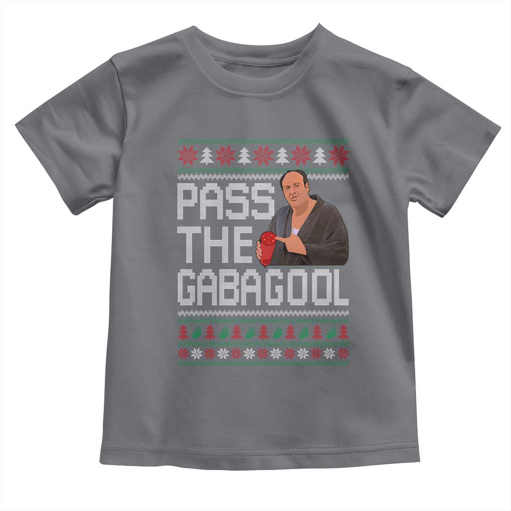Funny Pass The Gabagool Christmas Toddler T Shirt Italian Food Xmas Mafia Movie - Wonder Print Shop
