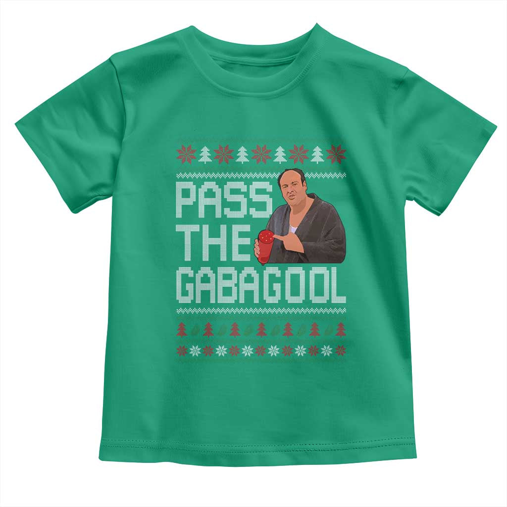 Funny Pass The Gabagool Christmas Toddler T Shirt Italian Food Xmas Mafia Movie - Wonder Print Shop