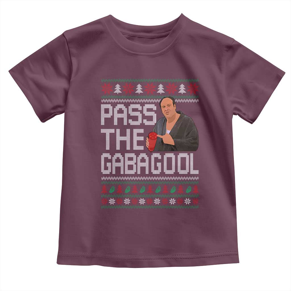 Funny Pass The Gabagool Christmas Toddler T Shirt Italian Food Xmas Mafia Movie - Wonder Print Shop