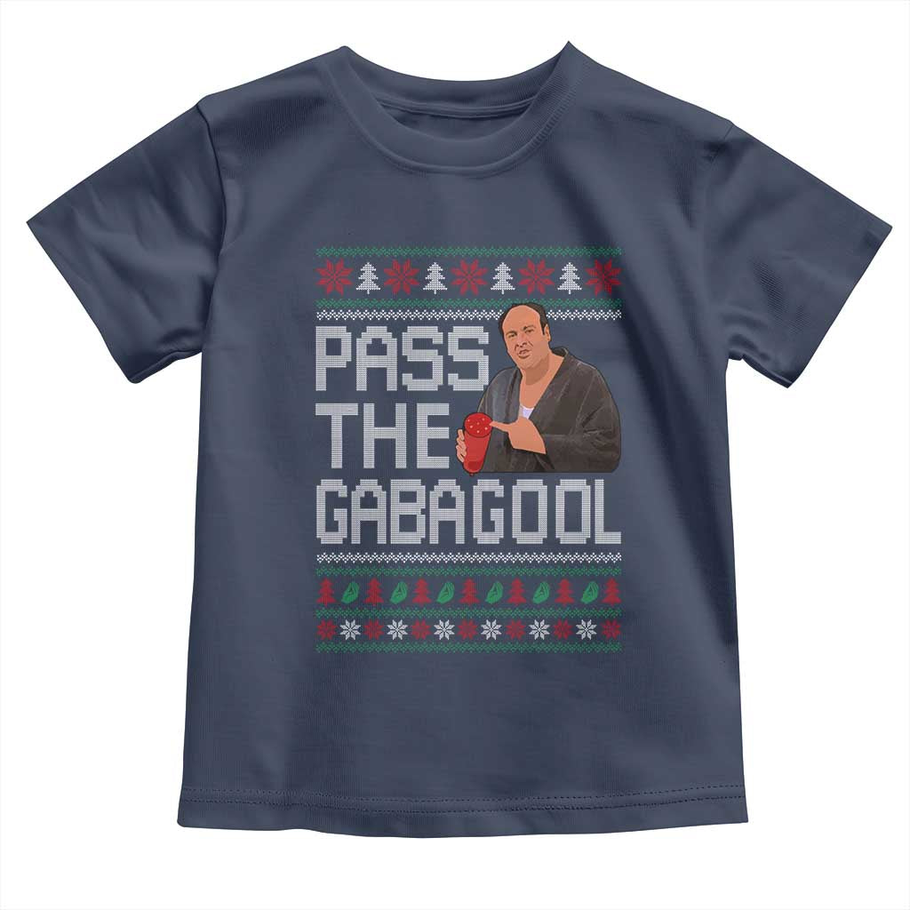 Funny Pass The Gabagool Christmas Toddler T Shirt Italian Food Xmas Mafia Movie - Wonder Print Shop