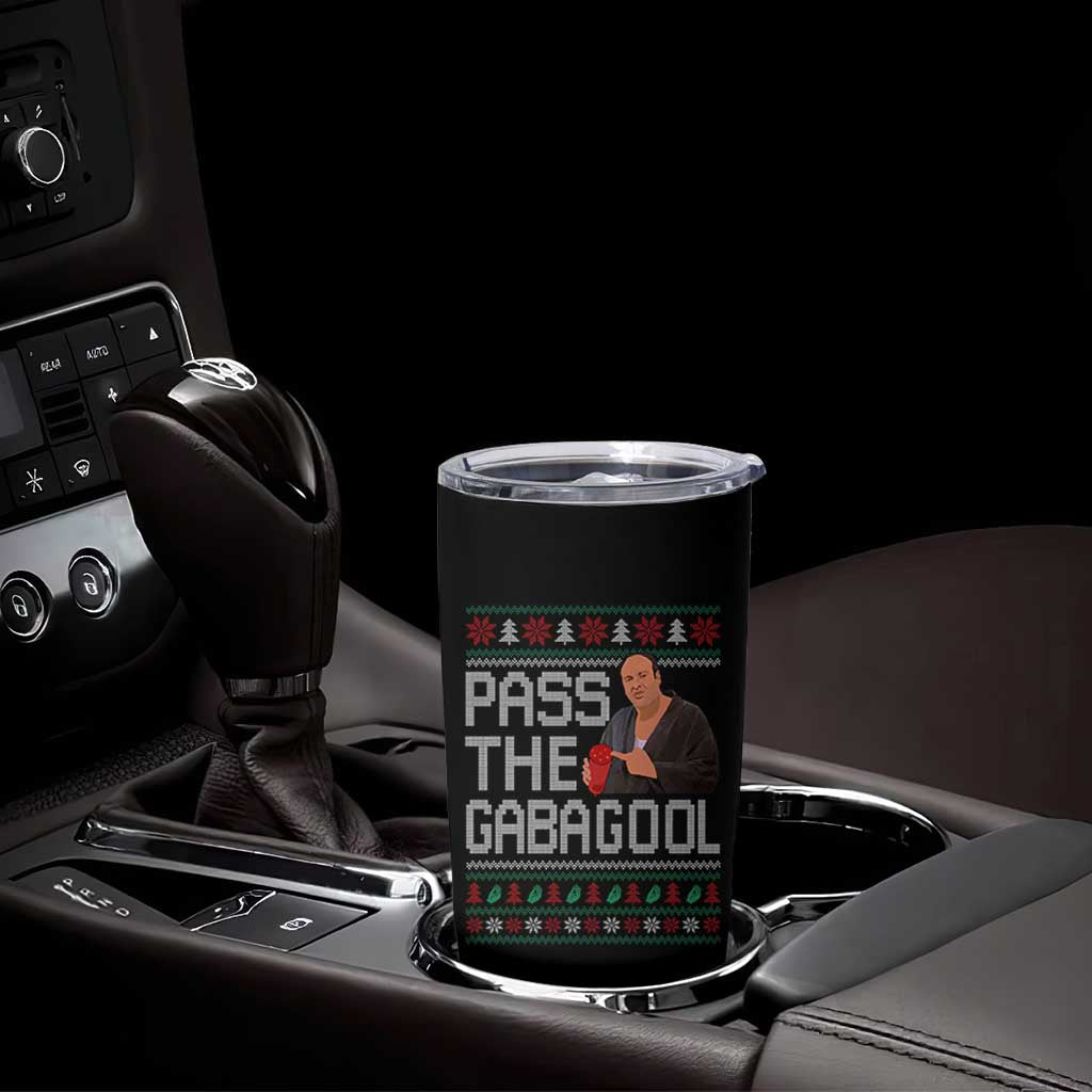 Funny Pass The Gabagool Christmas Tumbler Cup Italian Food Xmas Mafia Movie - Wonder Print Shop