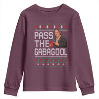 Funny Pass The Gabagool Christmas Youth Sweatshirt Italian Food Xmas Mafia Movie - Wonder Print Shop