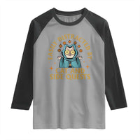 Funny Easily Distracted By Cats And Side Quests Raglan Shirt RPG Tabletop Gamer - Wonder Print Shop