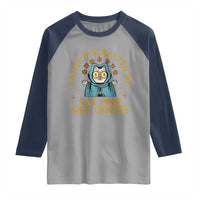 Funny Easily Distracted By Cats And Side Quests Raglan Shirt RPG Tabletop Gamer - Wonder Print Shop