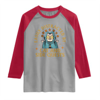 Funny Easily Distracted By Cats And Side Quests Raglan Shirt RPG Tabletop Gamer - Wonder Print Shop