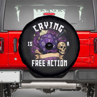 Funny RPG Gamer Crying Is A Free Action Spare Tire Cover Vintage D20 Side Quests Tabletop - Wonder Print Shop