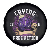 Funny RPG Gamer Crying Is A Free Action Spare Tire Cover Vintage D20 Side Quests Tabletop - Wonder Print Shop