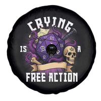 Funny RPG Gamer Crying Is A Free Action Spare Tire Cover Vintage D20 Side Quests Tabletop - Wonder Print Shop