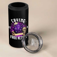 Funny RPG Gamer Crying Is A Free Action 4 in 1 Can Cooler Tumbler Vintage D20 Side Quests Tabletop - Wonder Print Shop
