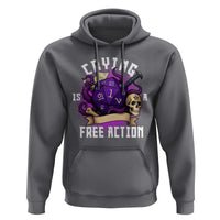 Funny RPG Gamer Crying Is A Free Action Hoodie Vintage D20 Side Quests Tabletop - Wonder Print Shop