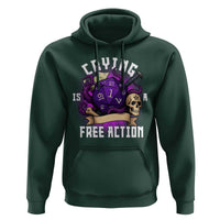 Funny RPG Gamer Crying Is A Free Action Hoodie Vintage D20 Side Quests Tabletop - Wonder Print Shop