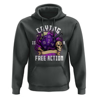 Funny RPG Gamer Crying Is A Free Action Hoodie Vintage D20 Side Quests Tabletop - Wonder Print Shop