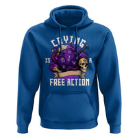 Funny RPG Gamer Crying Is A Free Action Hoodie Vintage D20 Side Quests Tabletop - Wonder Print Shop