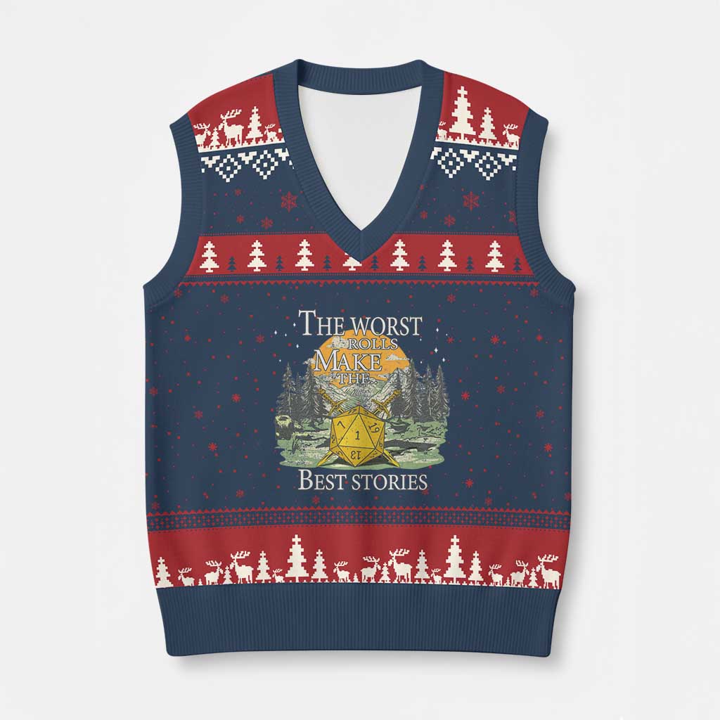 Not All Those Who Wander Are Lost Nevermind V-Neck Knit Sweater Vest Funny RPG Parody Gamer - Wonder Print Shop