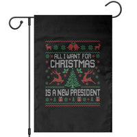 All I Want For Christmas Is A New President Garden Flag Funny Xmas Political Satire - Wonder Print Shop