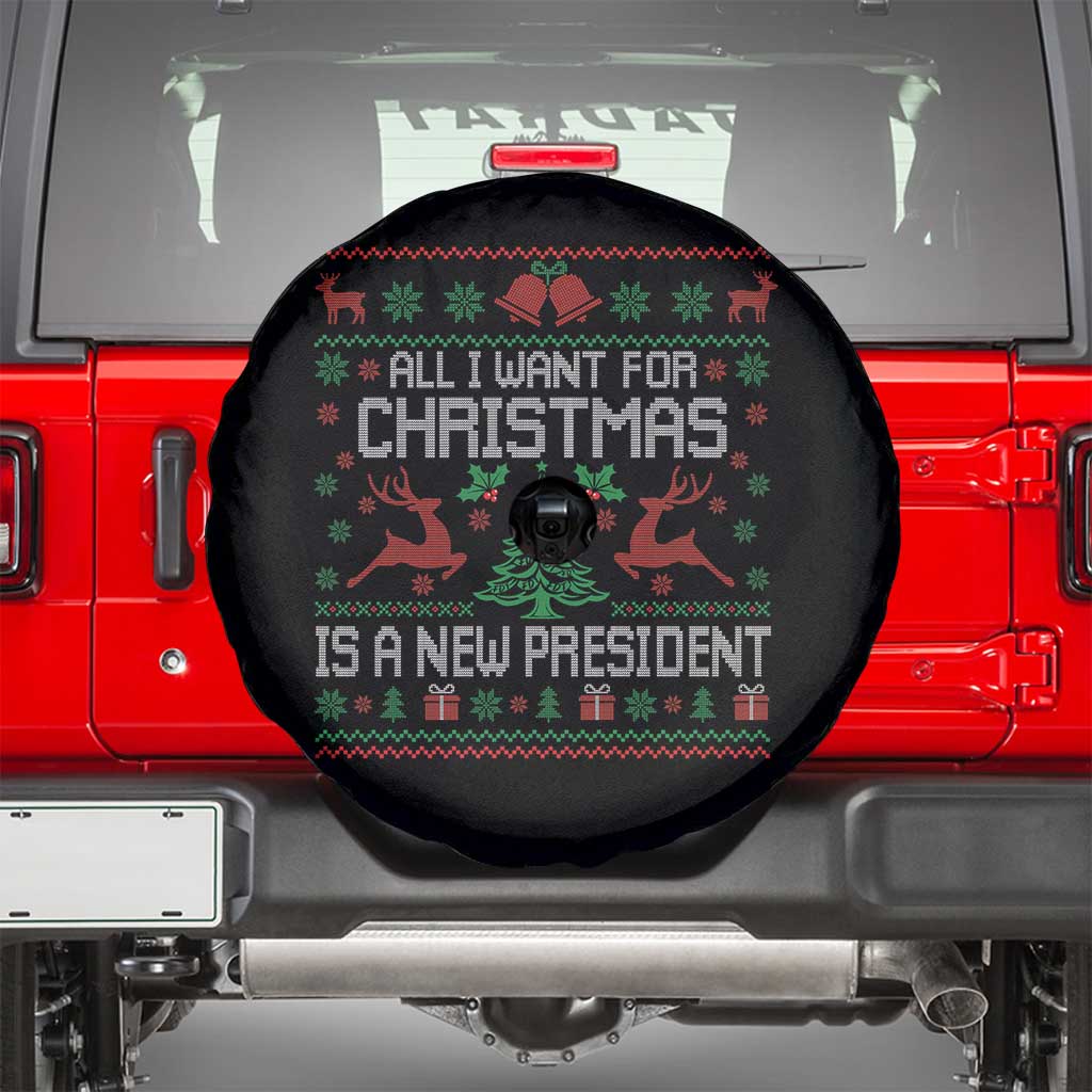 All I Want For Christmas Is A New President Spare Tire Cover Funny Xmas Political Satire - Wonder Print Shop